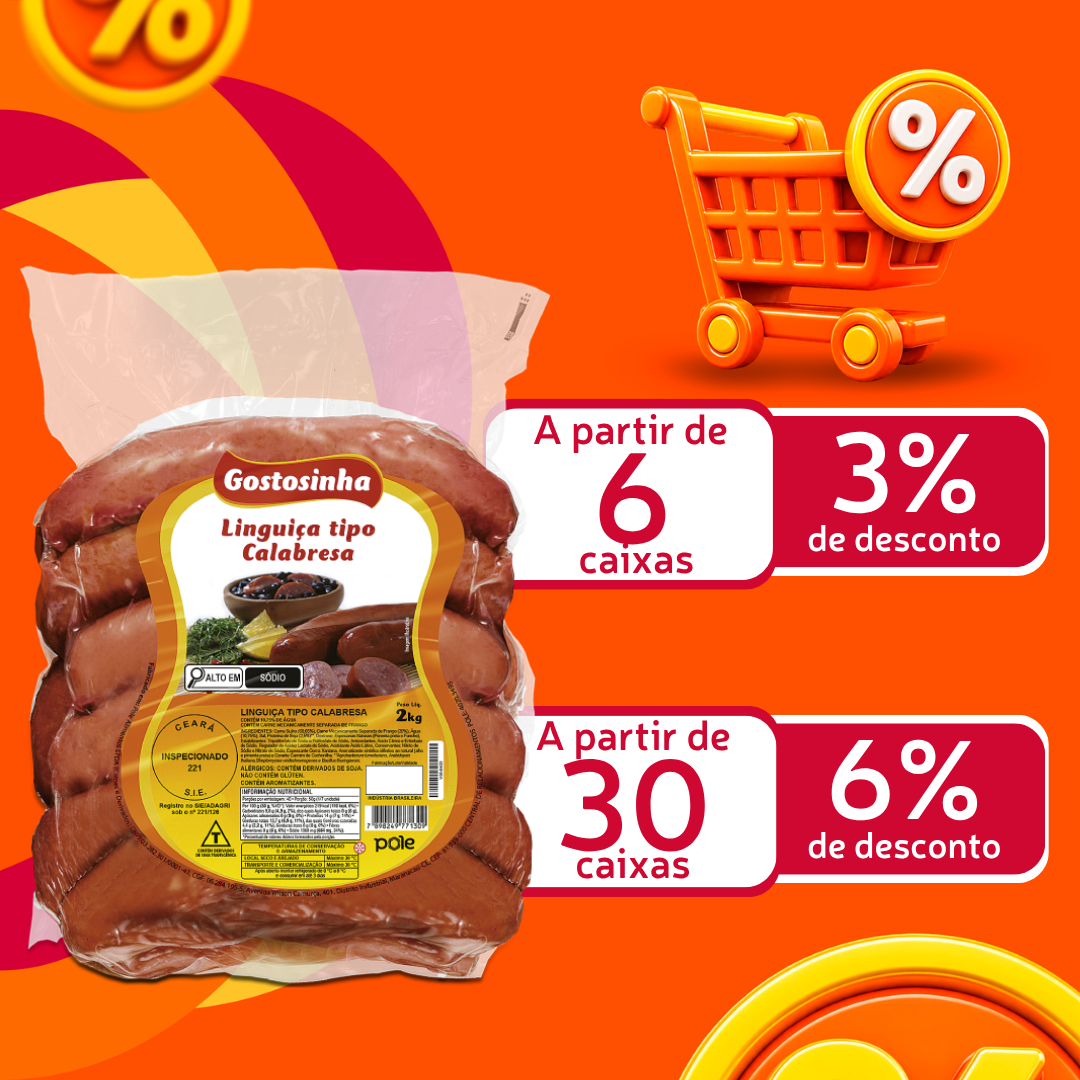 Lingui&ccedil;a Calabresa 2kg - Gostosinha